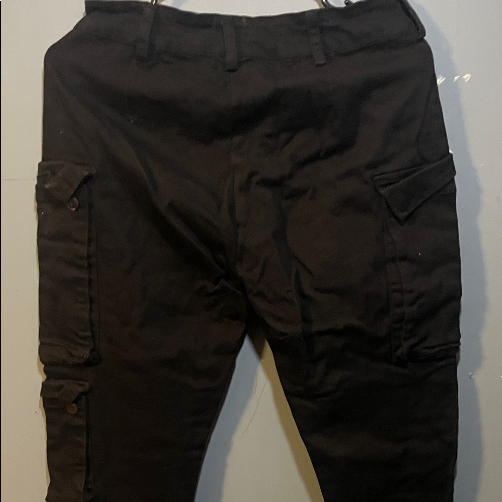 Woman Black Large Red Cargo Pants - Picture 7 of 7